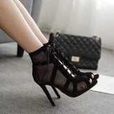 Women's Suede Fashion Cross Sexy High Plus Heels
